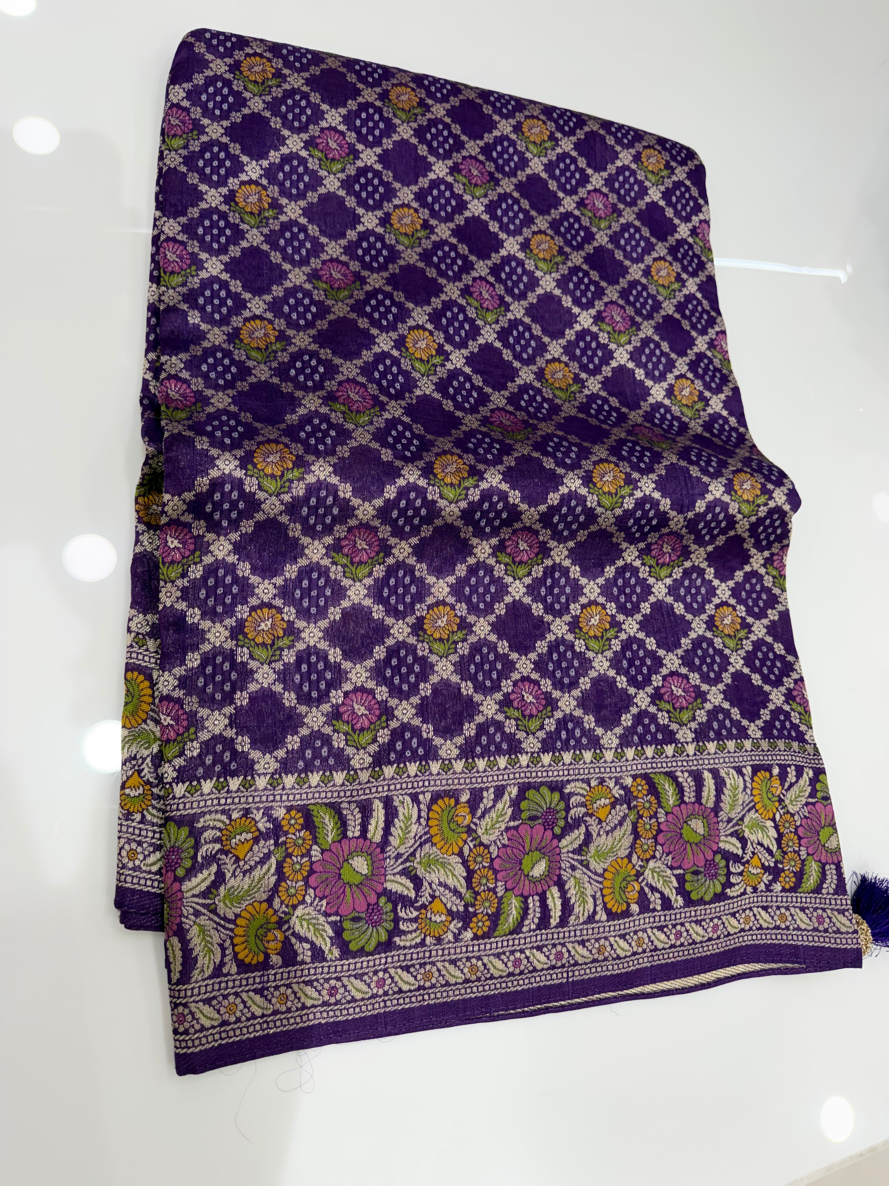 SSS-03 Tussar georgettee bandhini sarees