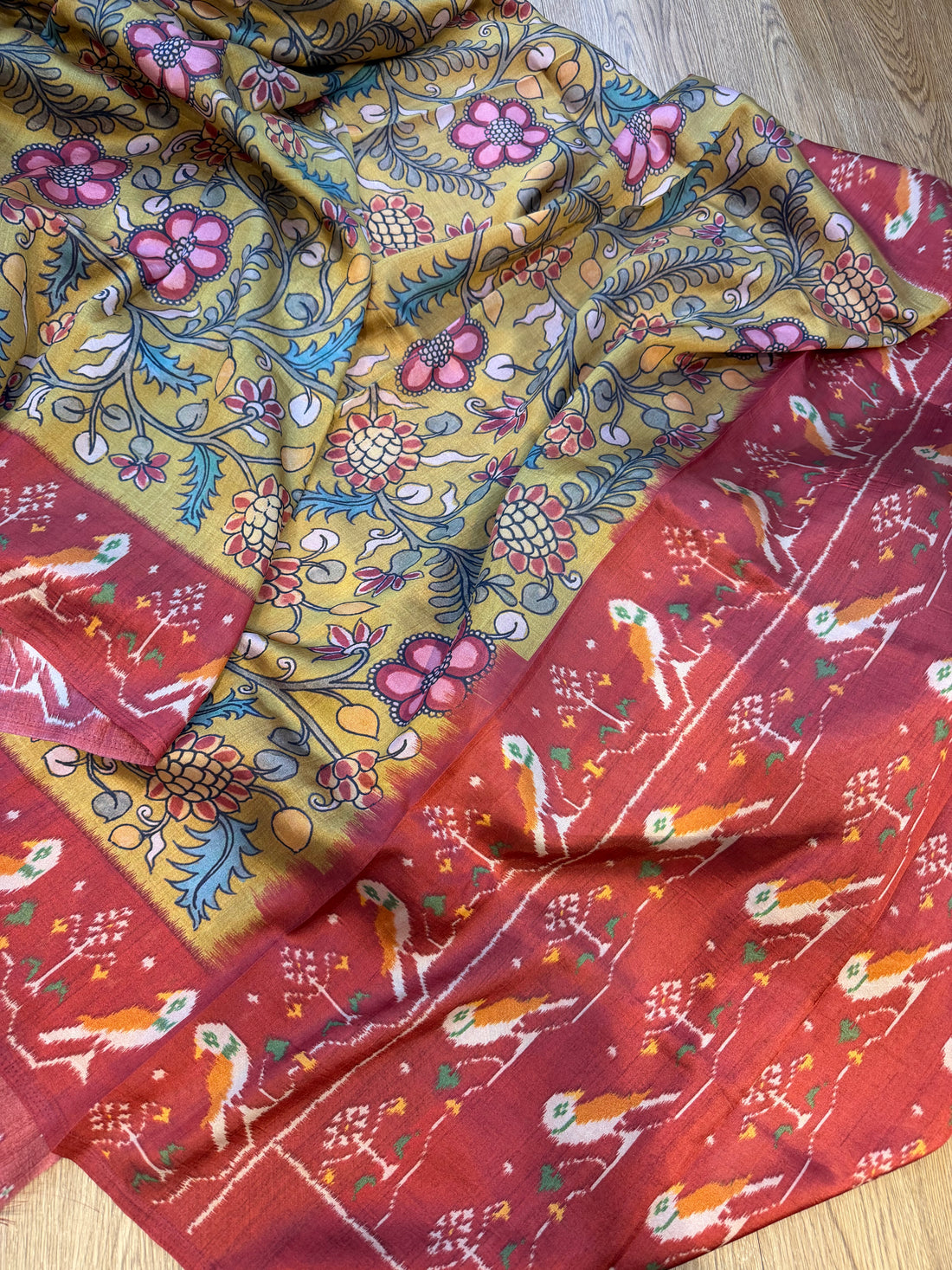 SSS-51 kalamkari pure tussar silk sarees