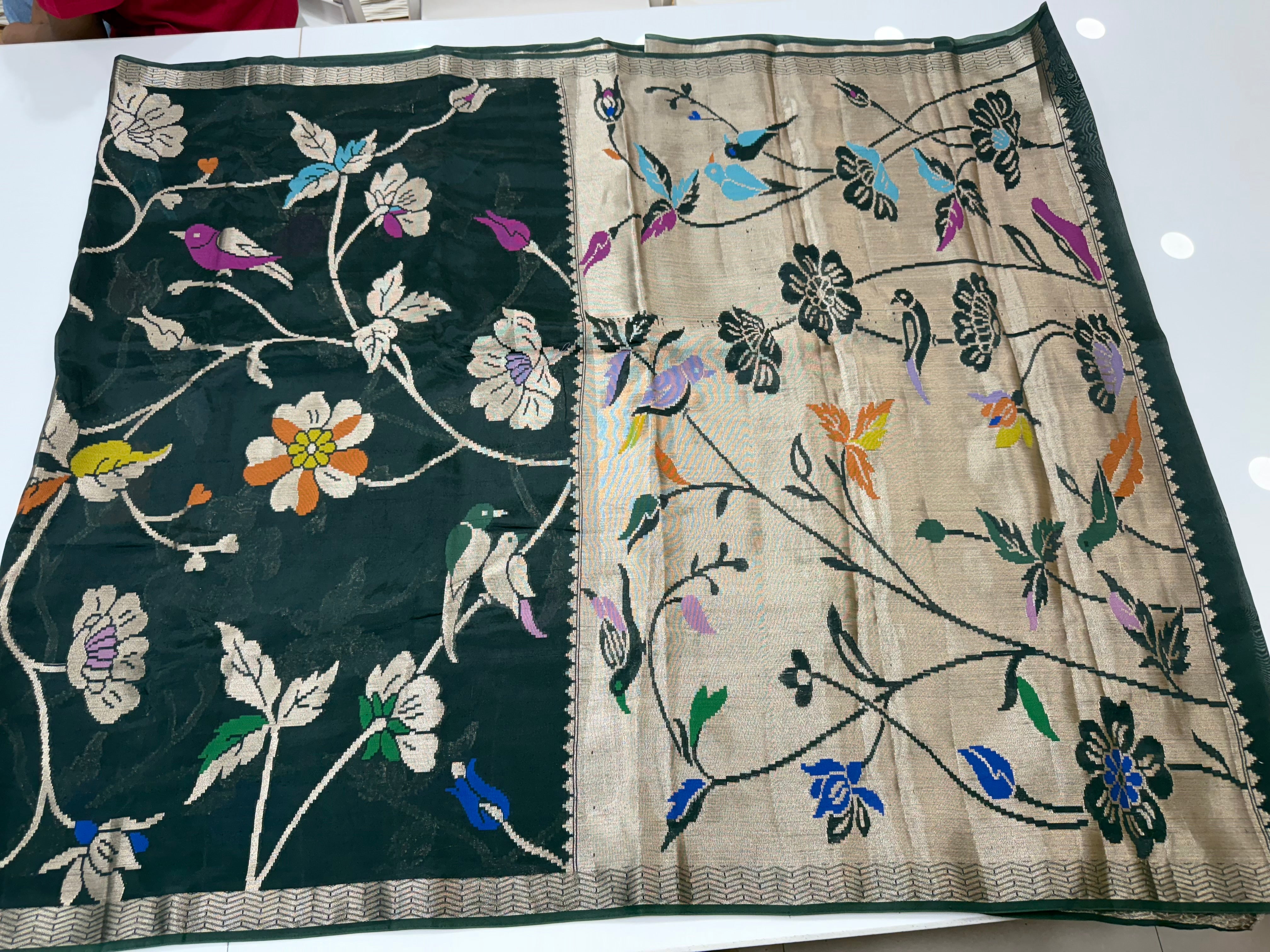 paper silk jamdhani sarees