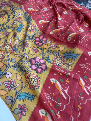 SSS-51 kalamkari pure tussar silk sarees
