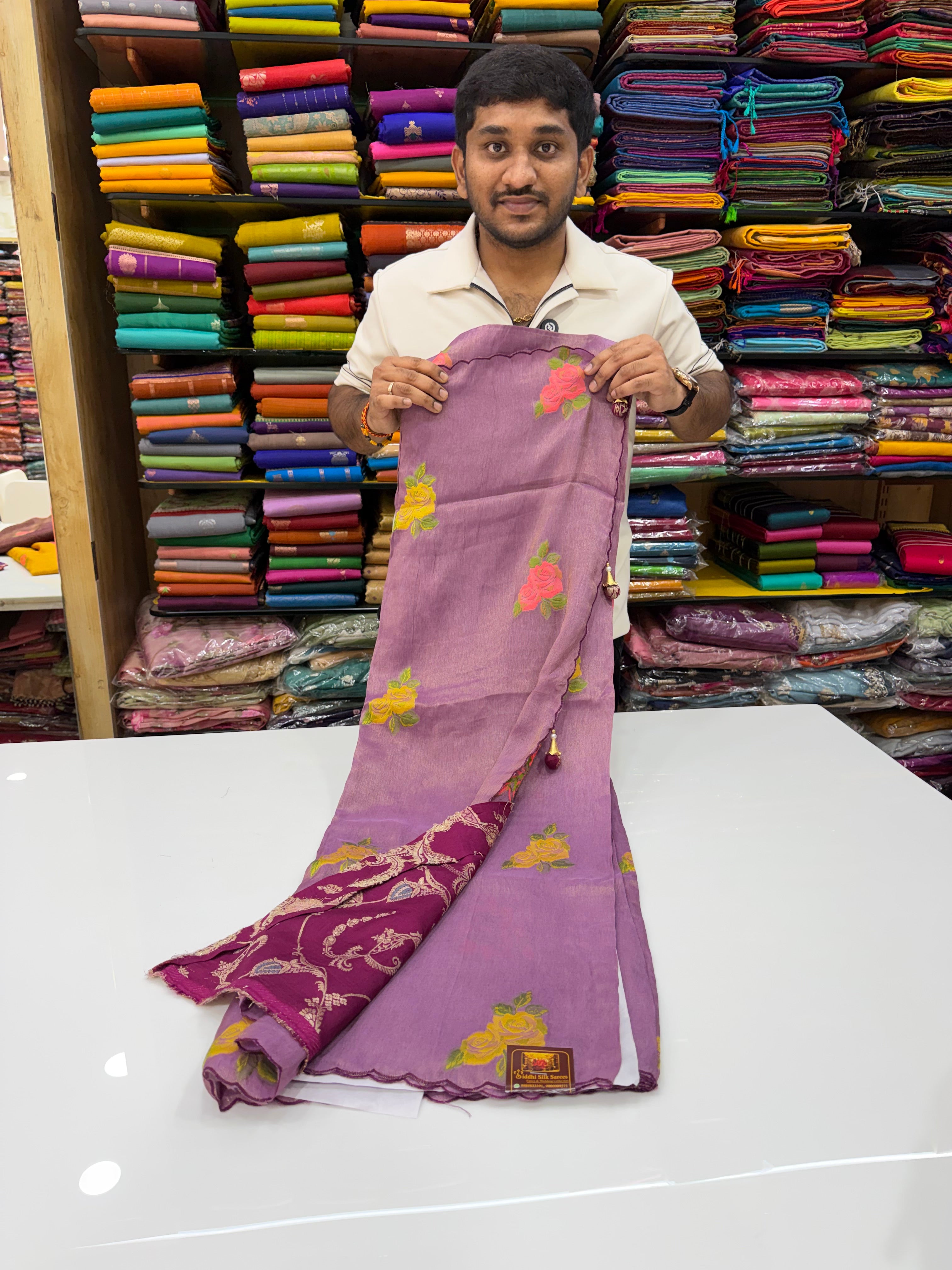 SSS-08 desiner tissue saree