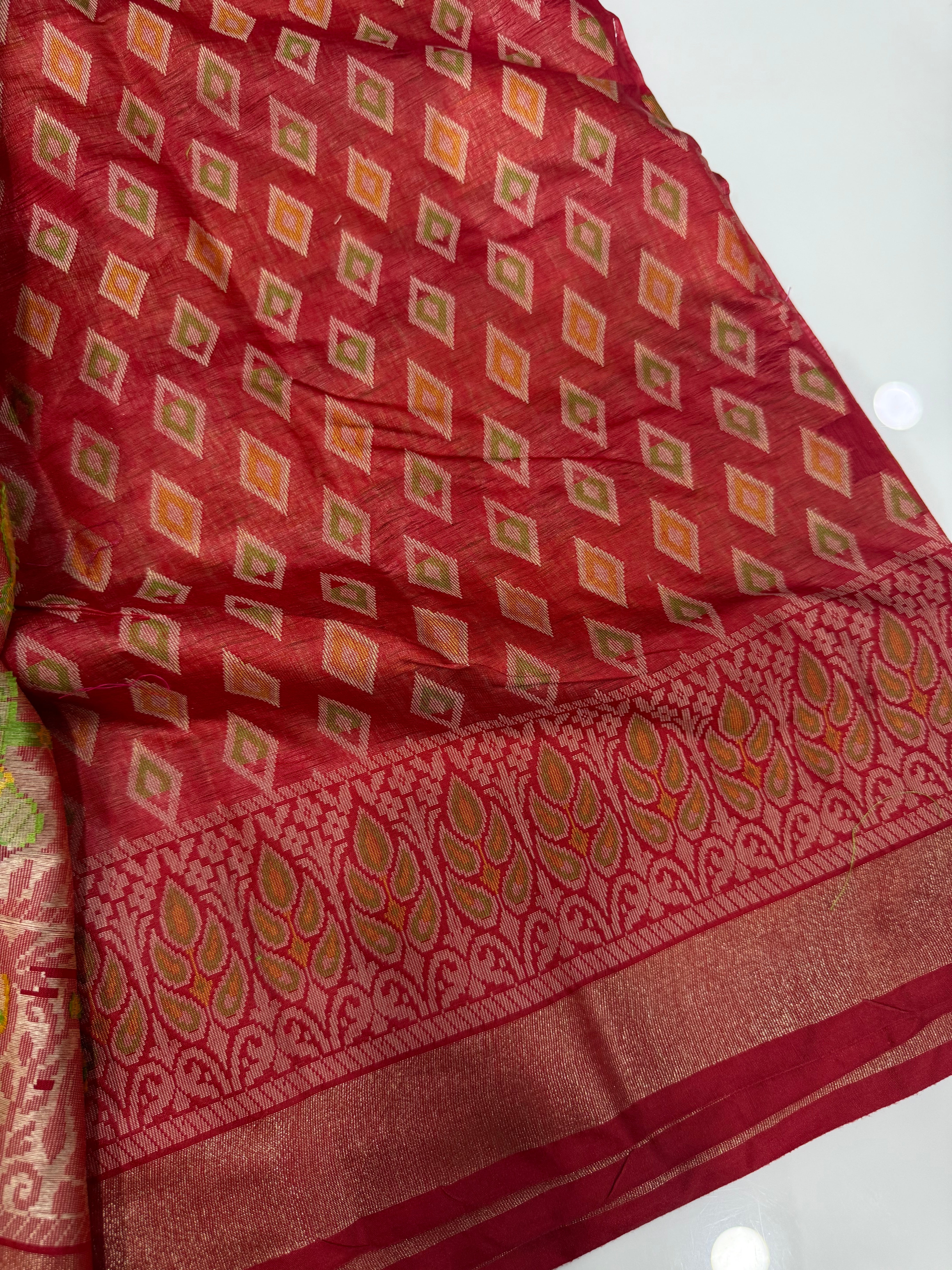 SSS-64  cotton chenderi muslin  sarees