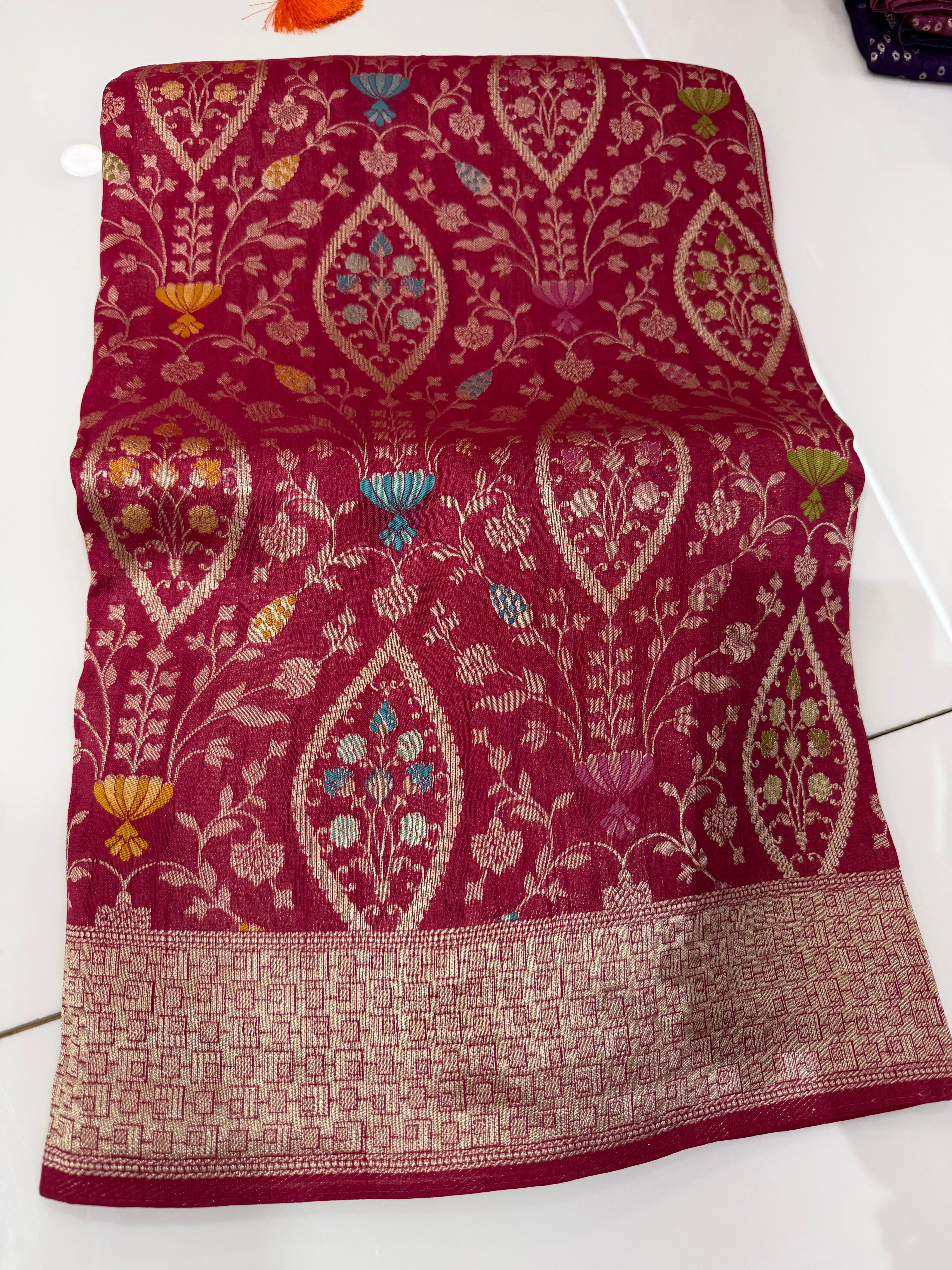 SSS-03 Tussar georgettee bandhini sarees