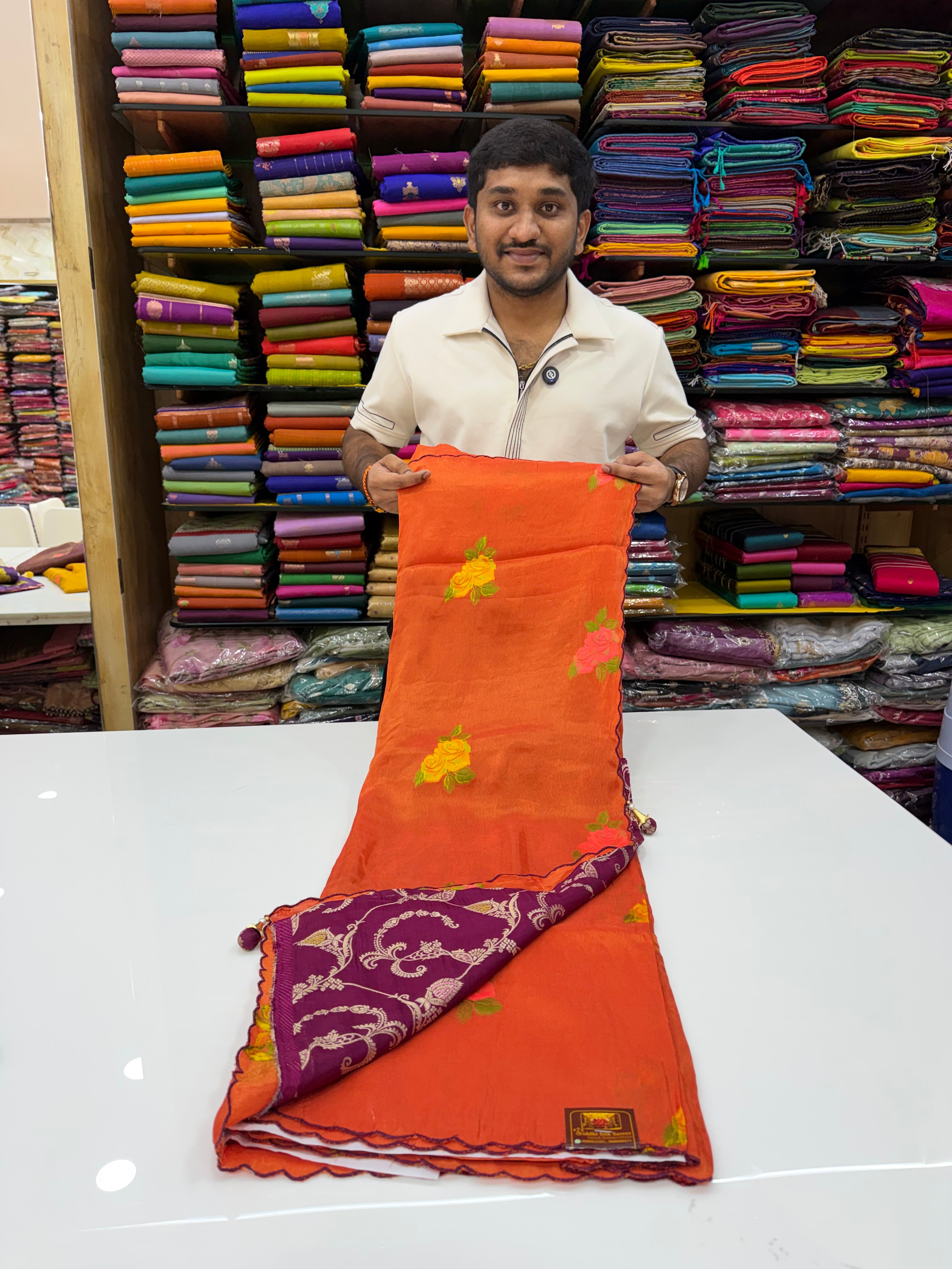 SSS-08 desiner tissue saree