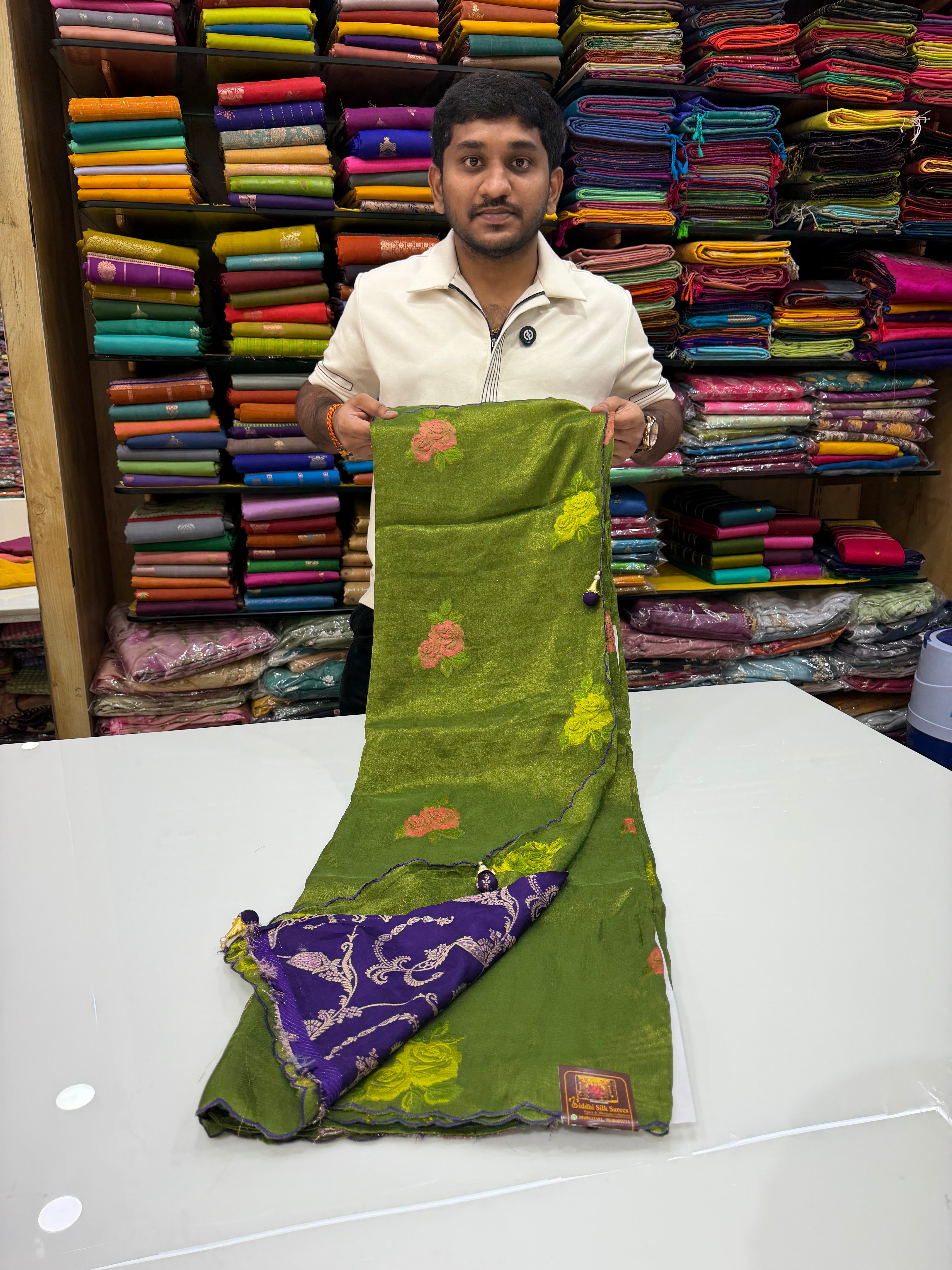 SSS-08 desiner tissue saree