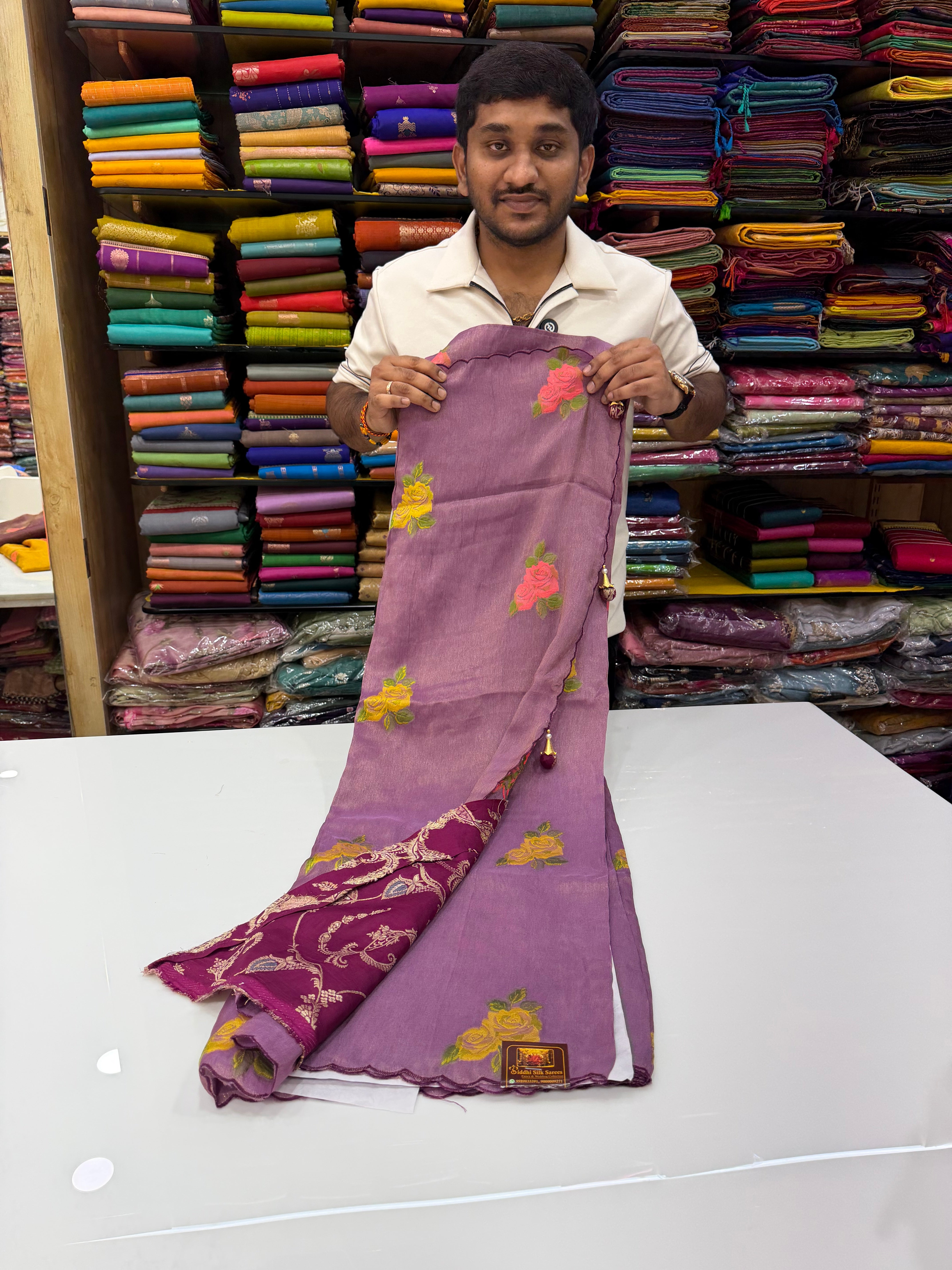 SSS-08 desiner tissue saree