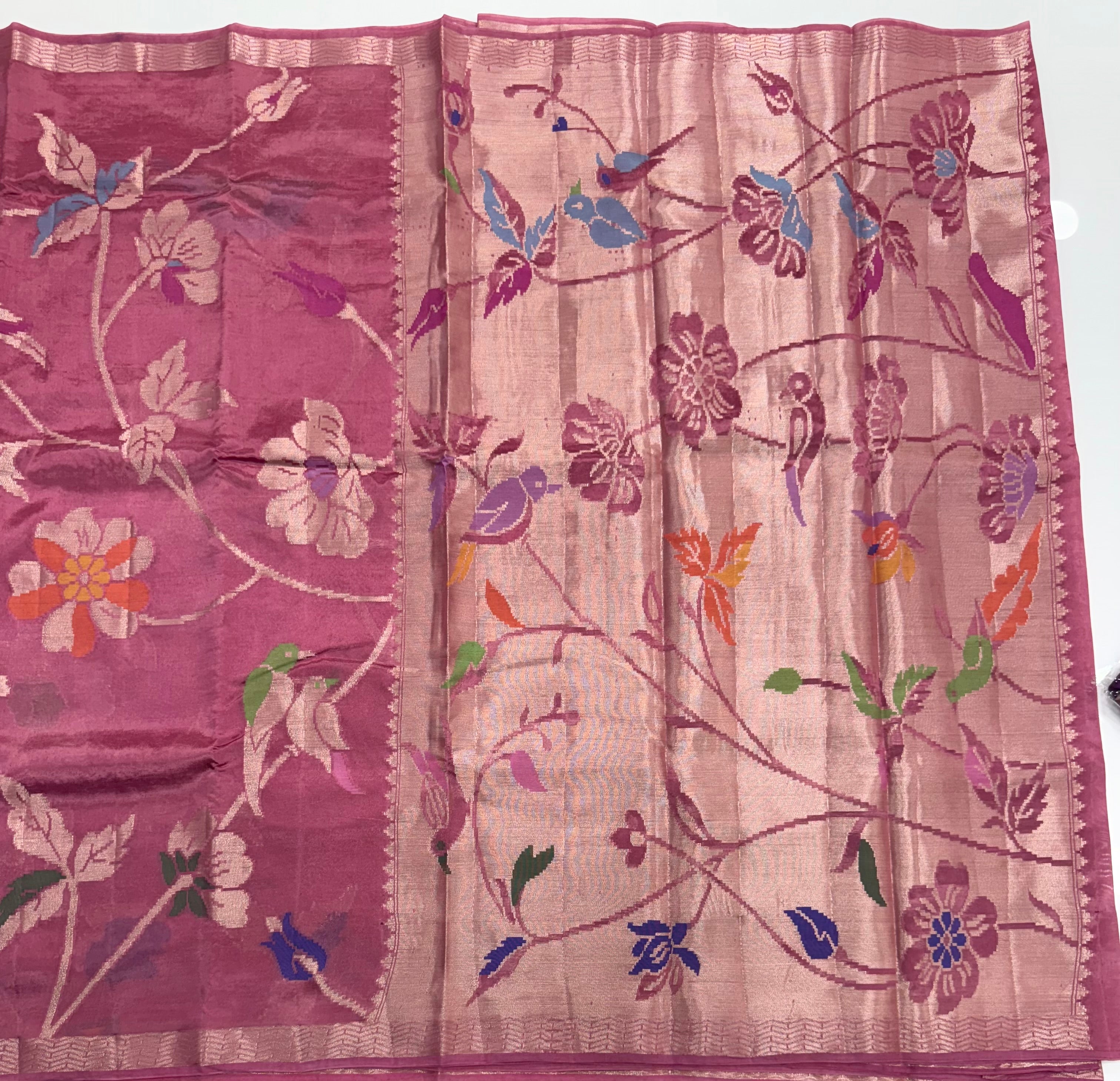 paper silk jamdhani sarees