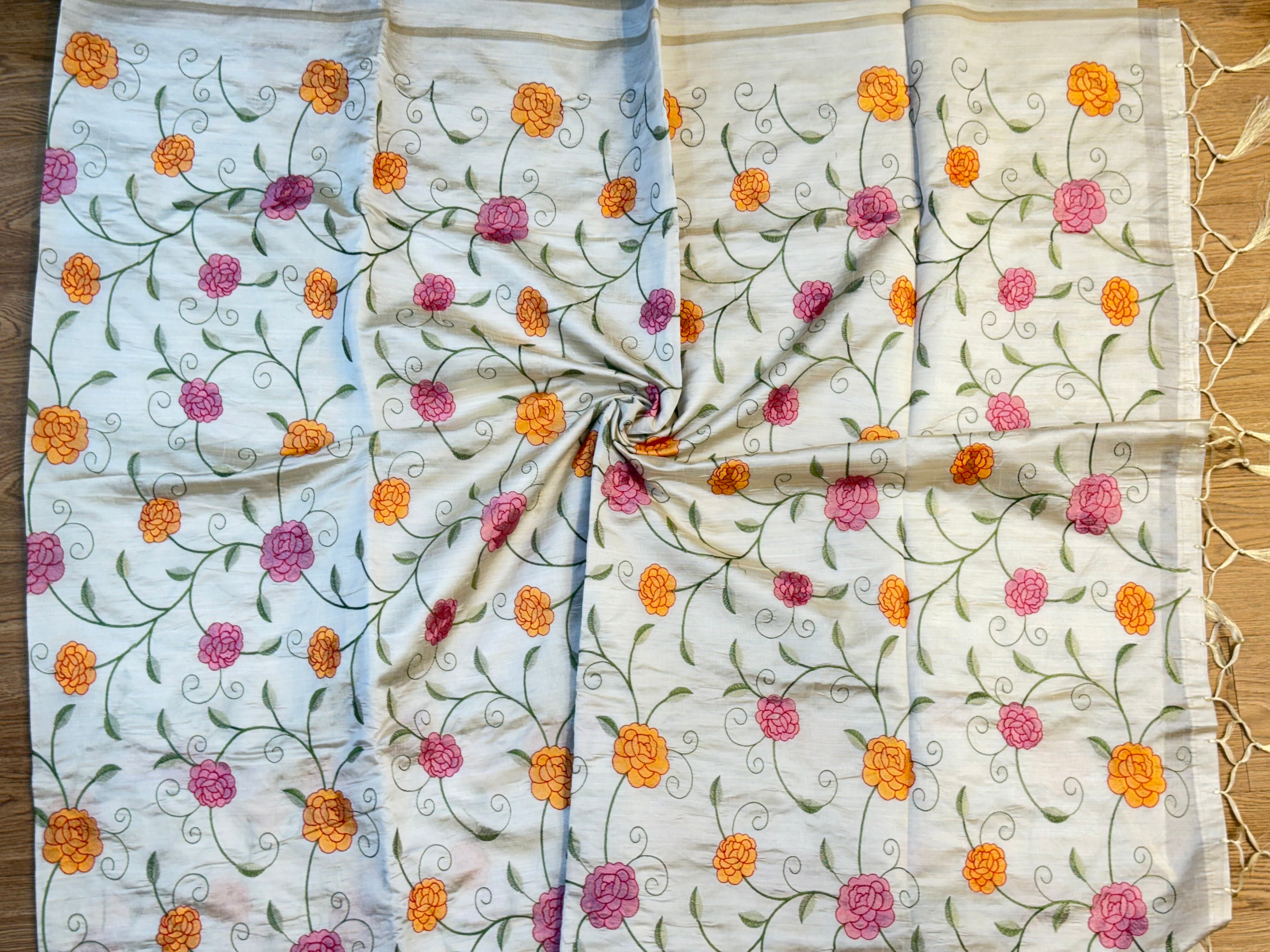 SSS-14tussar work sarees