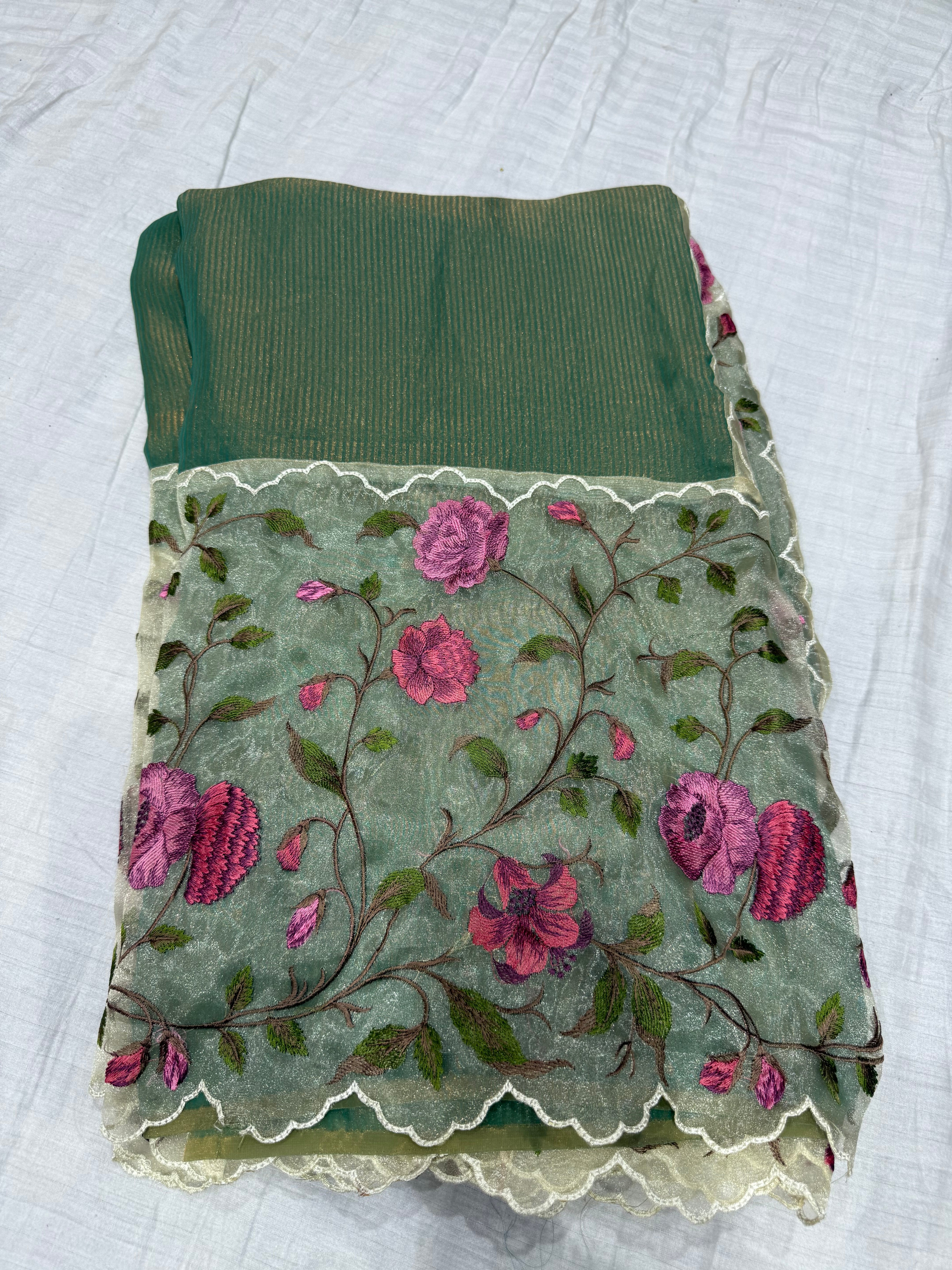 SSS-90 desiner Korean silk  saree