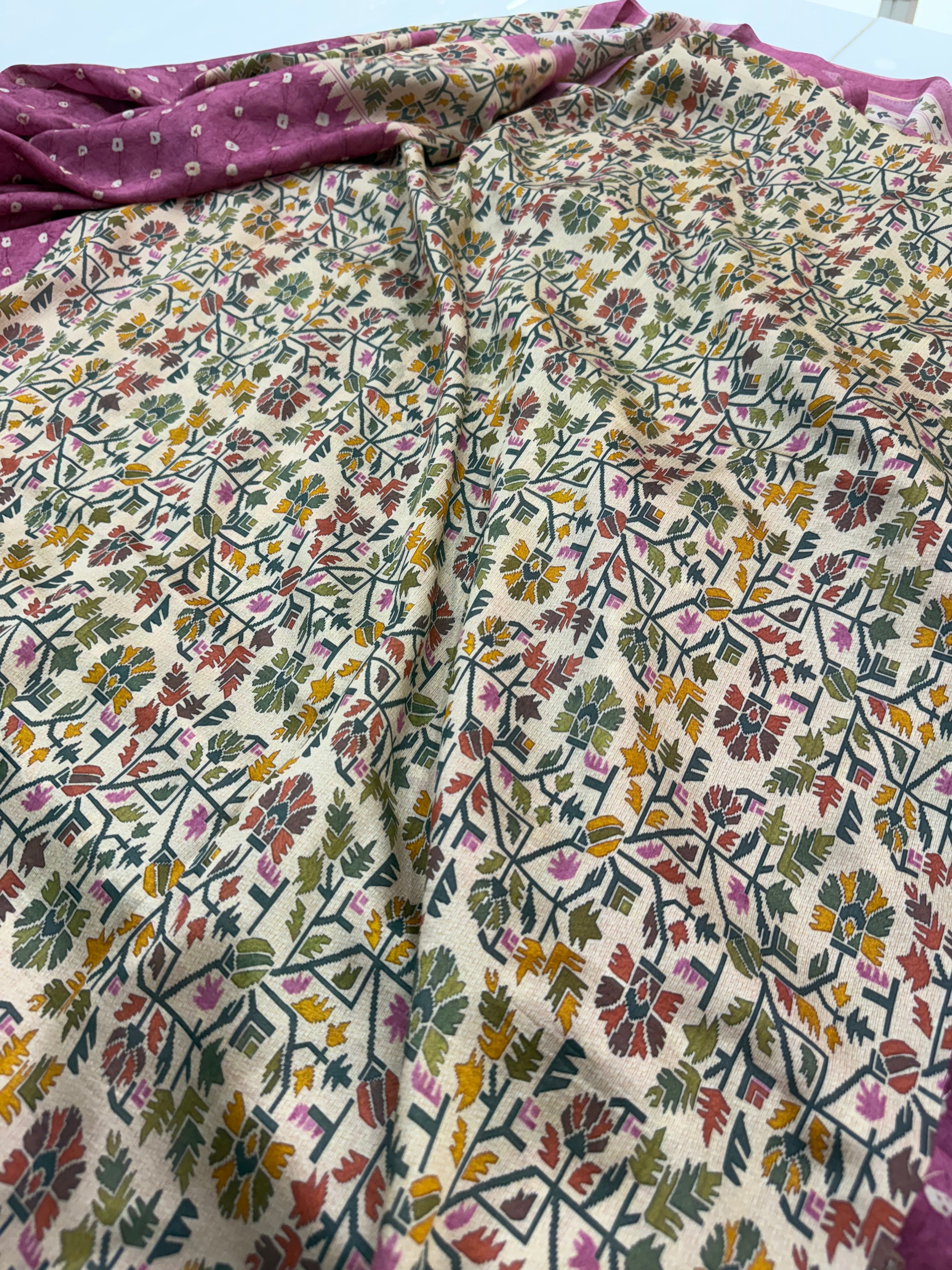 SSS-52 KALAMKARI DUPION SAREES