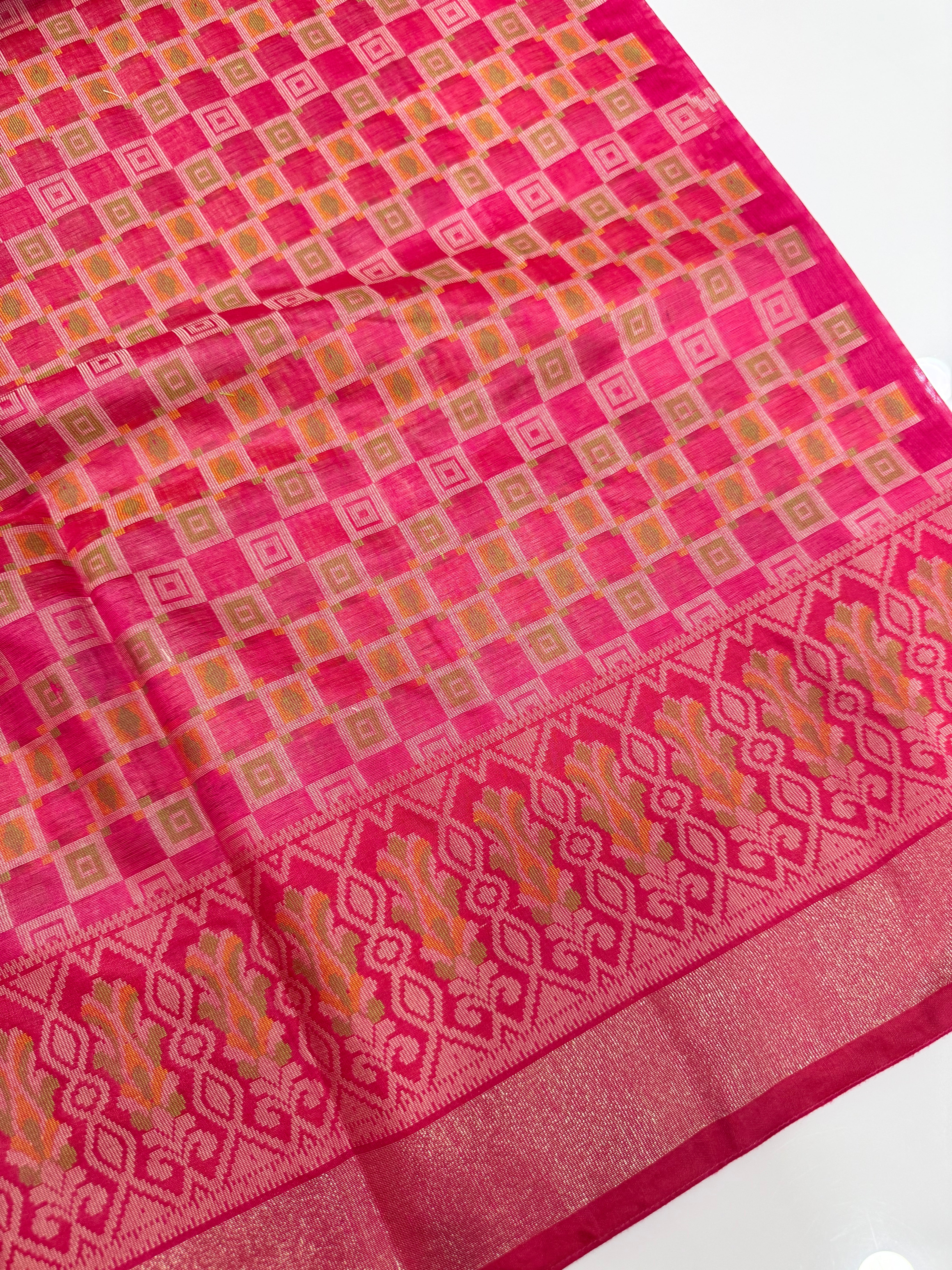 SSS-64  cotton chenderi muslin  sarees