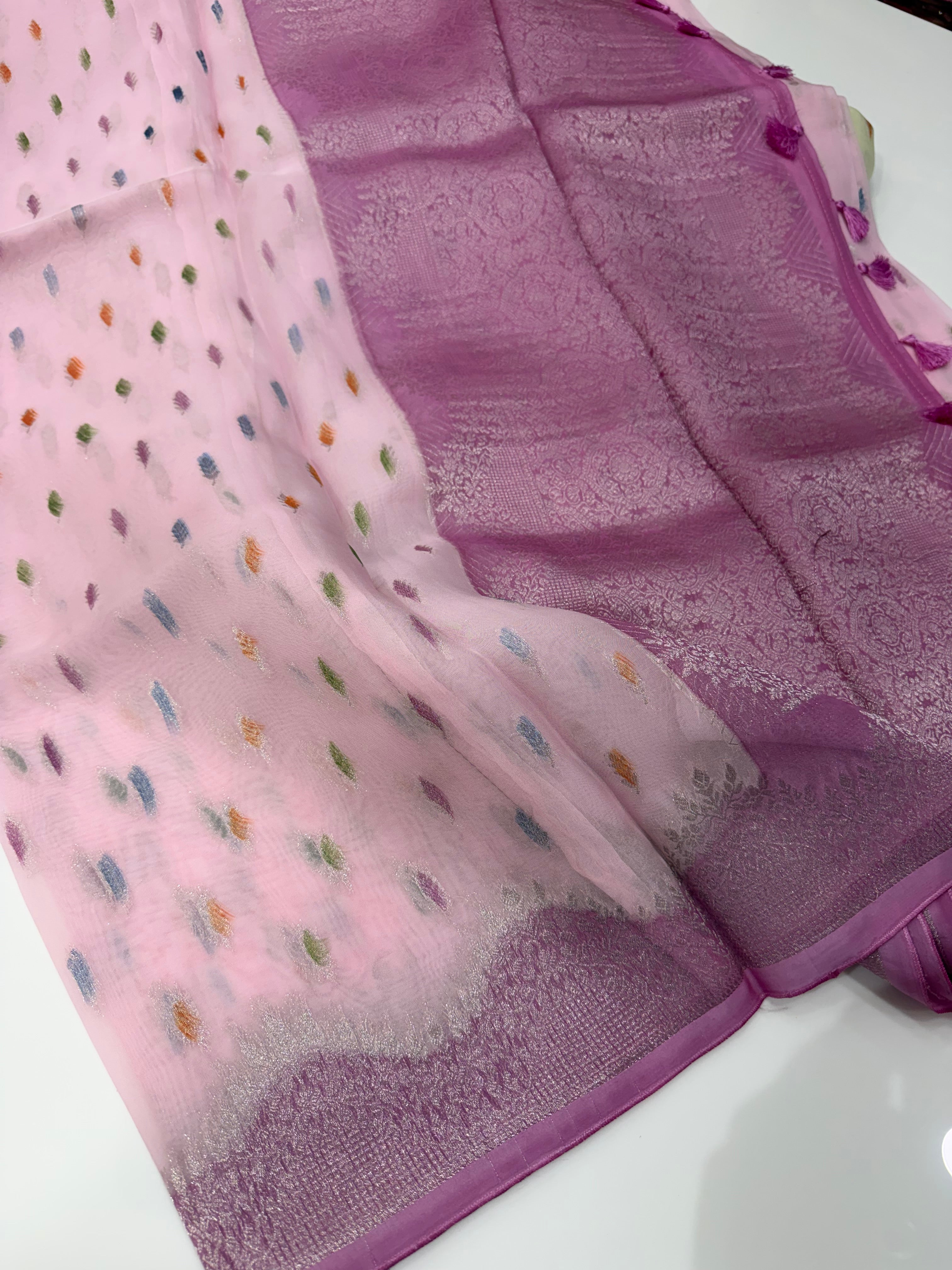 chinnon kaddhi georgette sarees