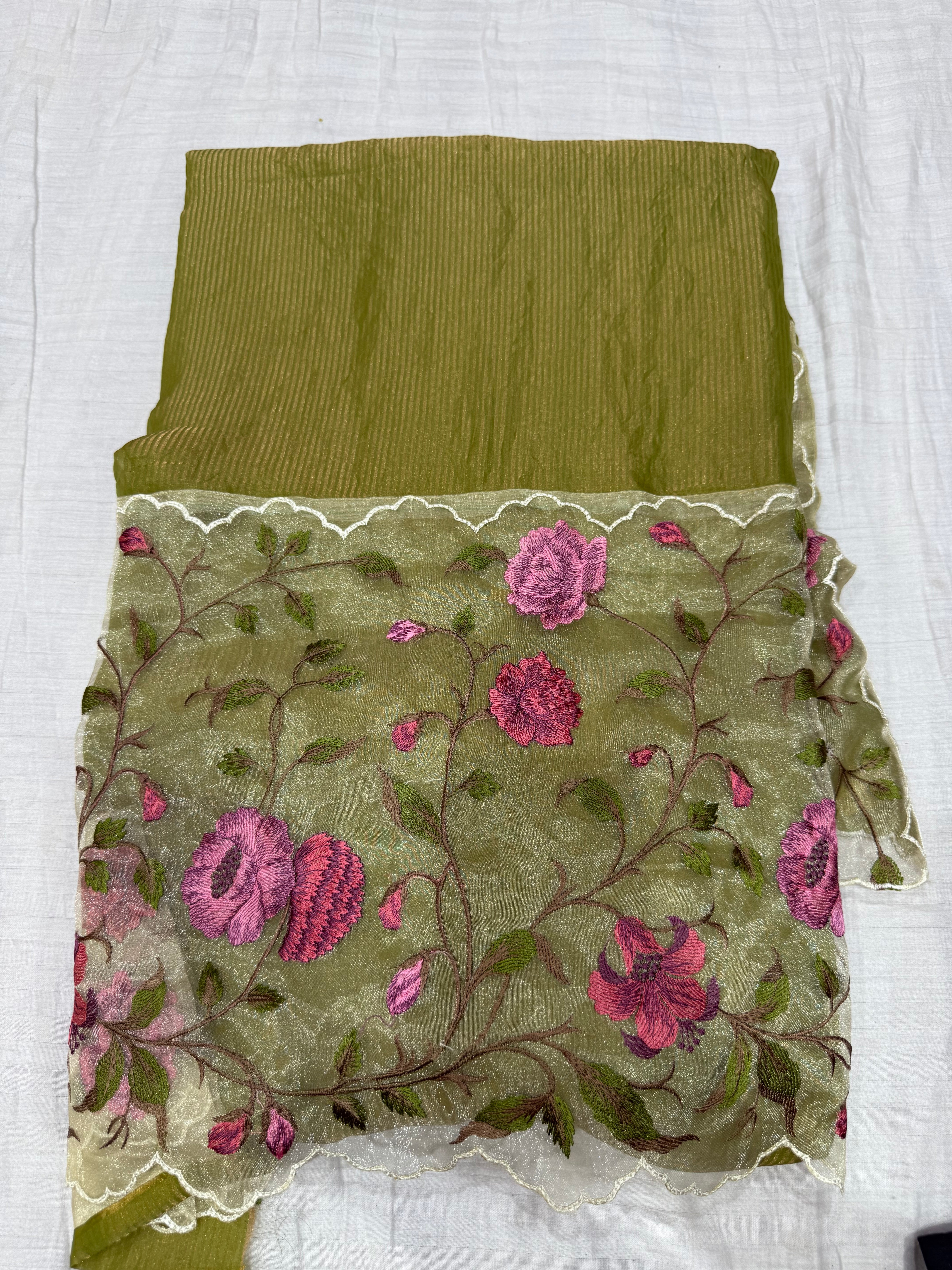 SSS-90 desiner Korean silk  saree