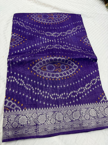 SSS-03 Tussar georgettee bandhini sarees