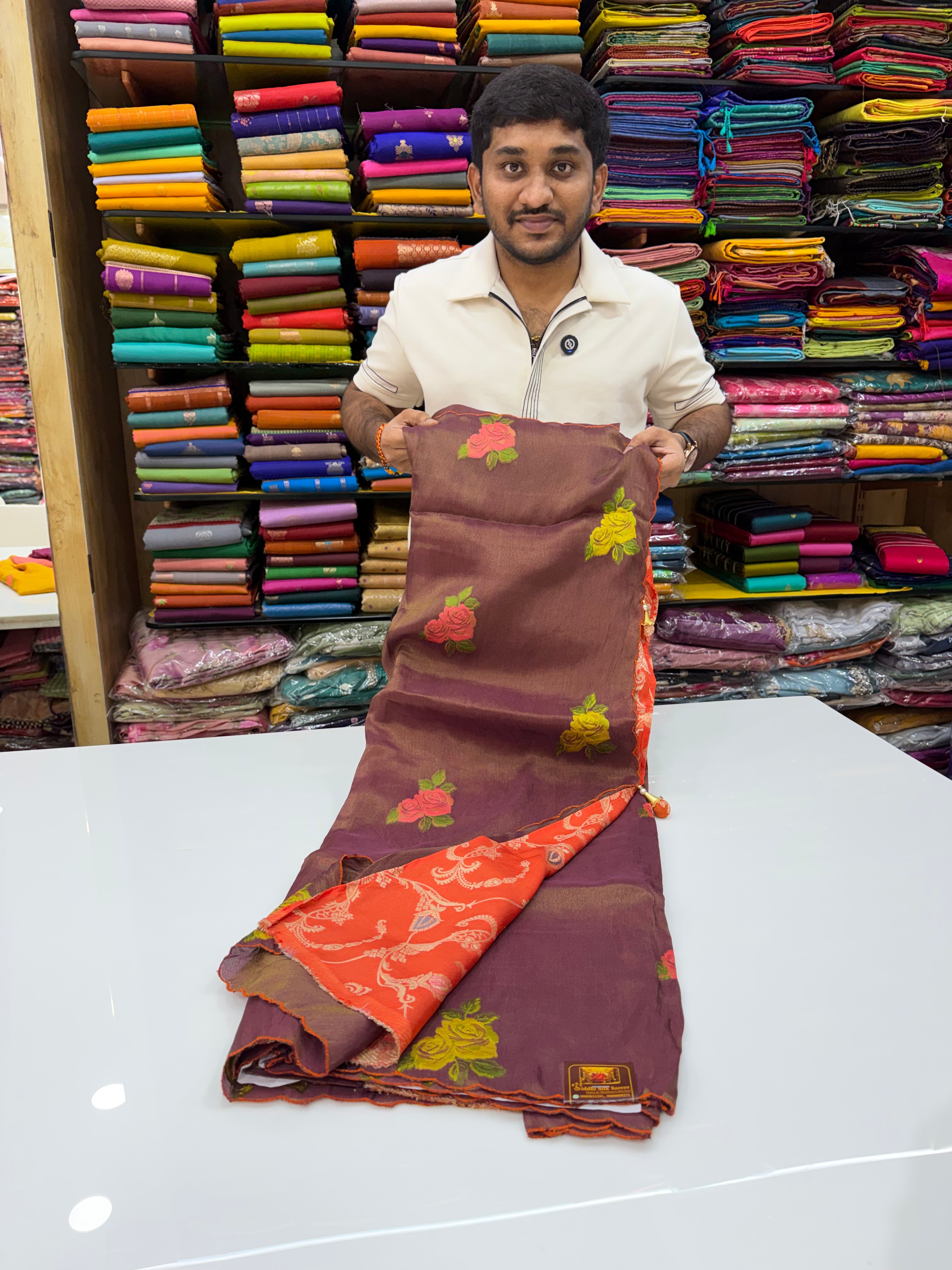 SSS-08 desiner tissue saree