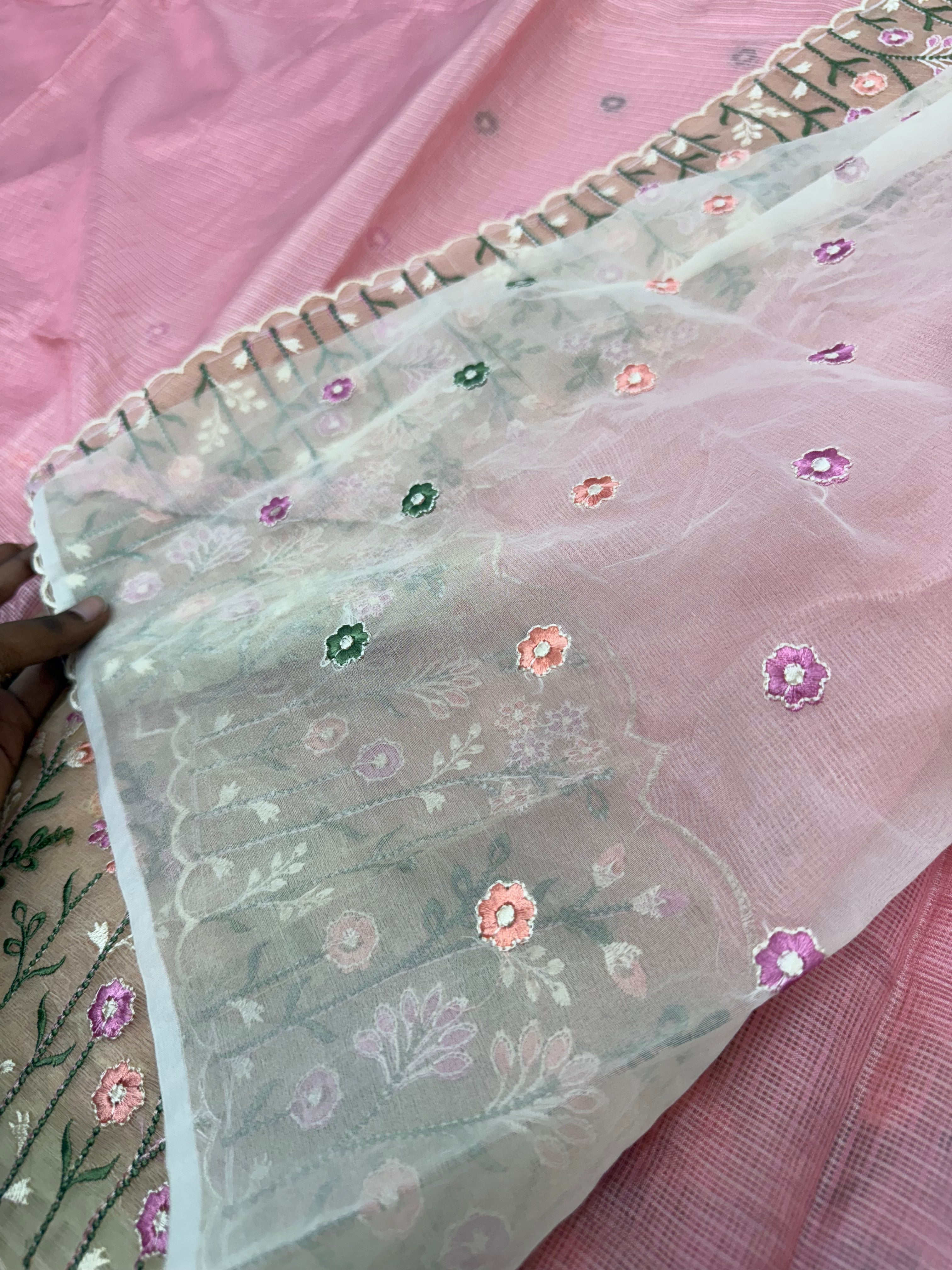 kotta sarees with embroidery border