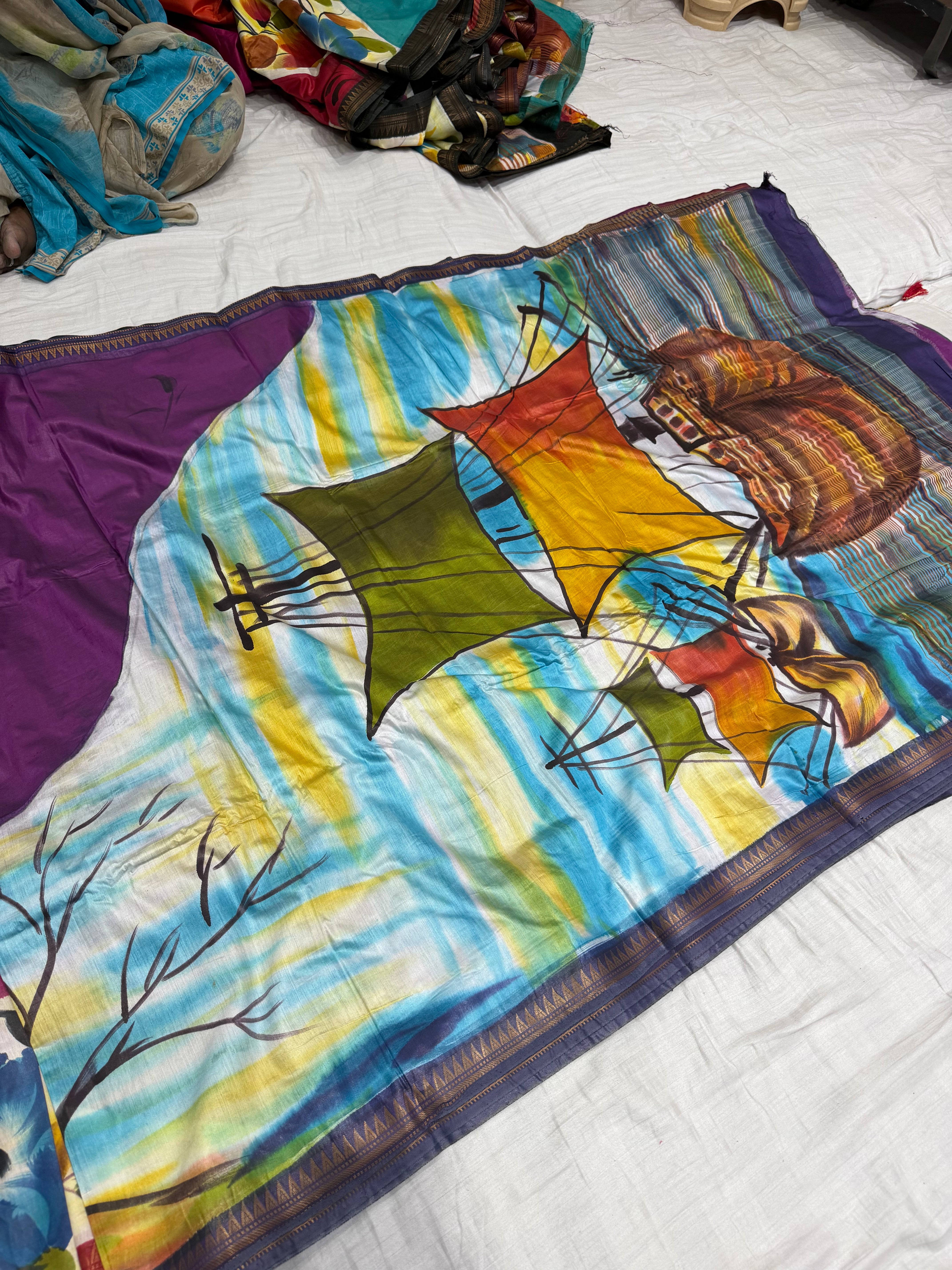 SSS-116 hand paint sarees