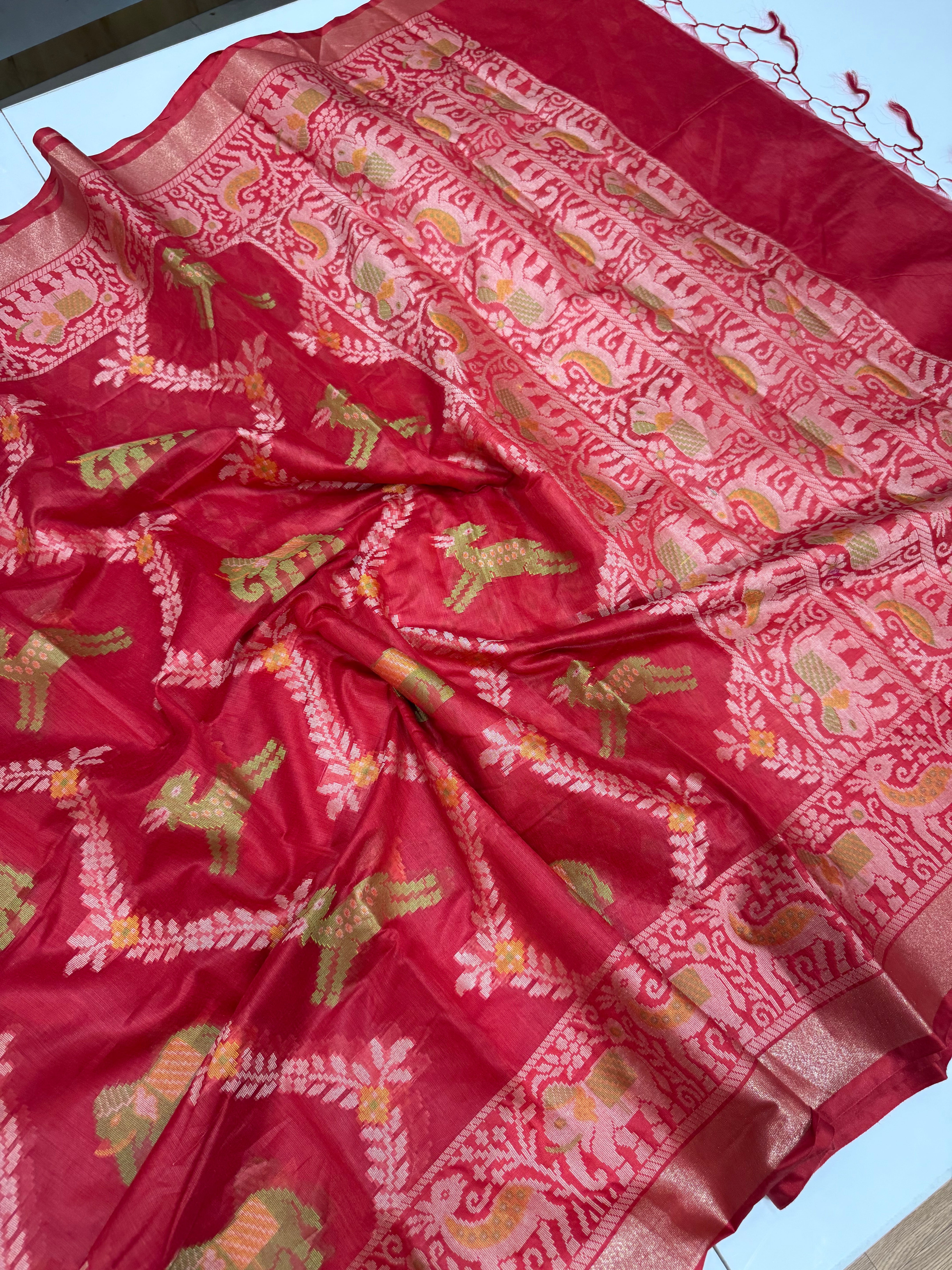 SSS-64  cotton chenderi muslin  sarees