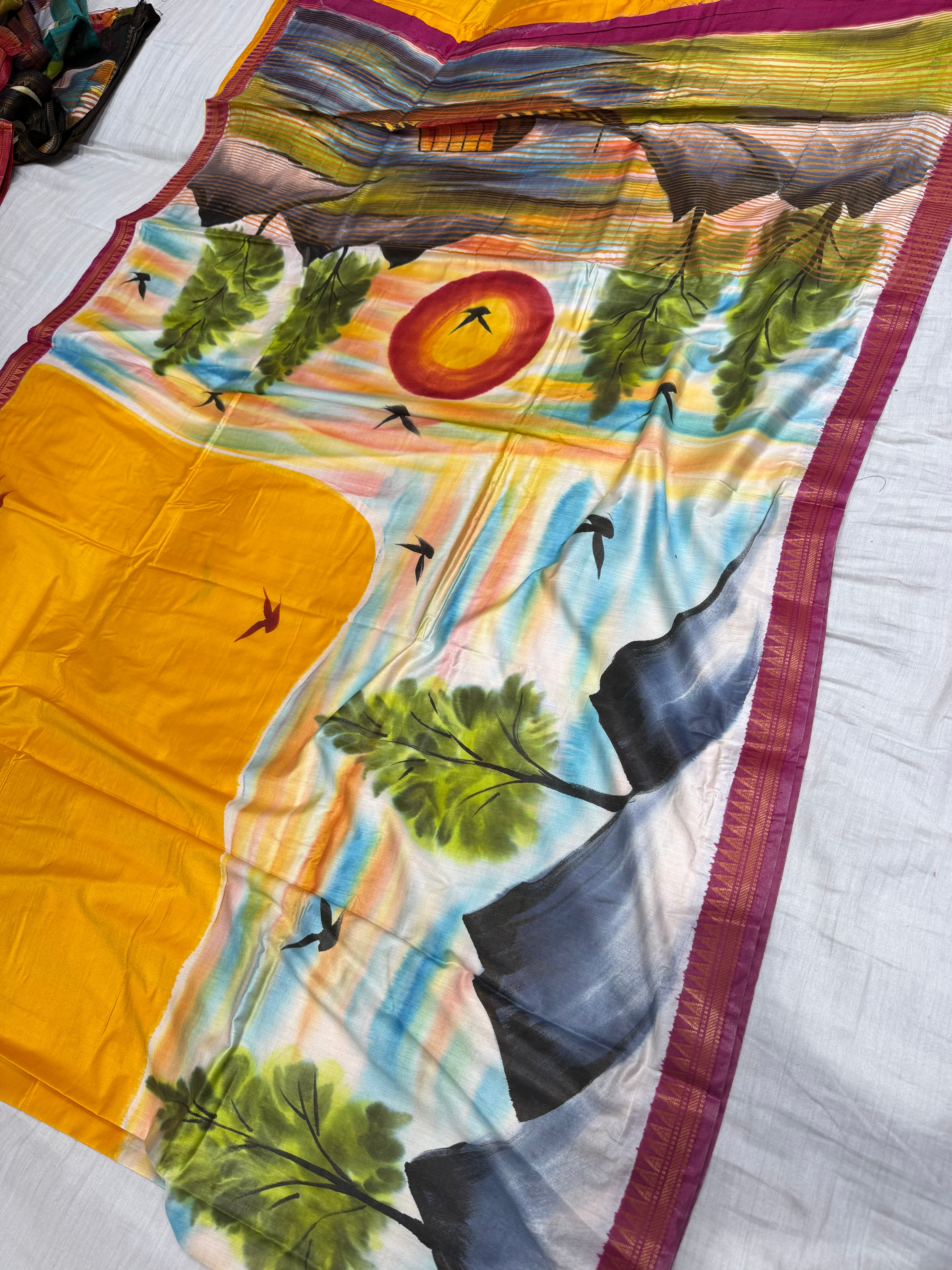 SSS-116 hand paint sarees