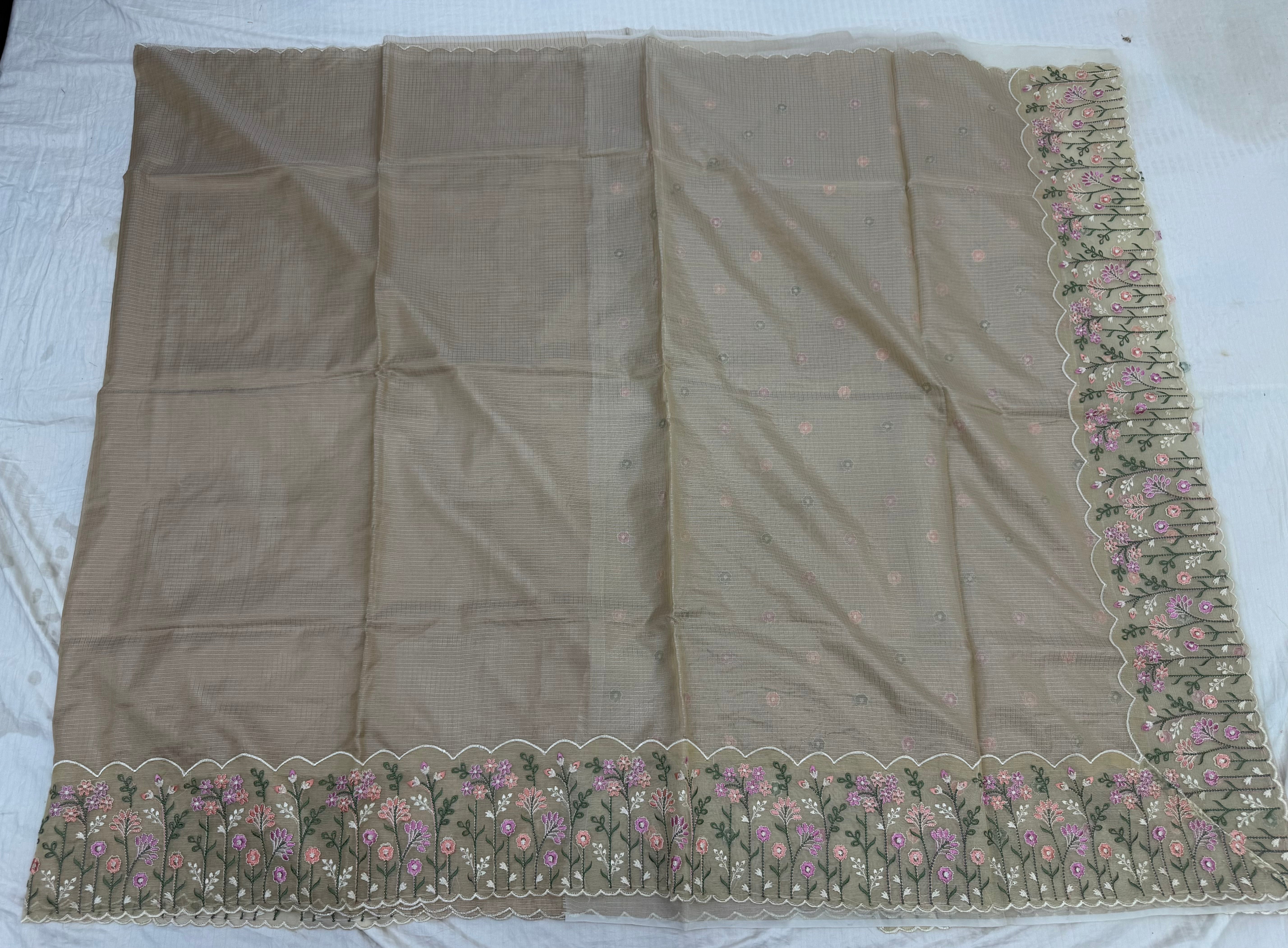 kotta sarees with embroidery border