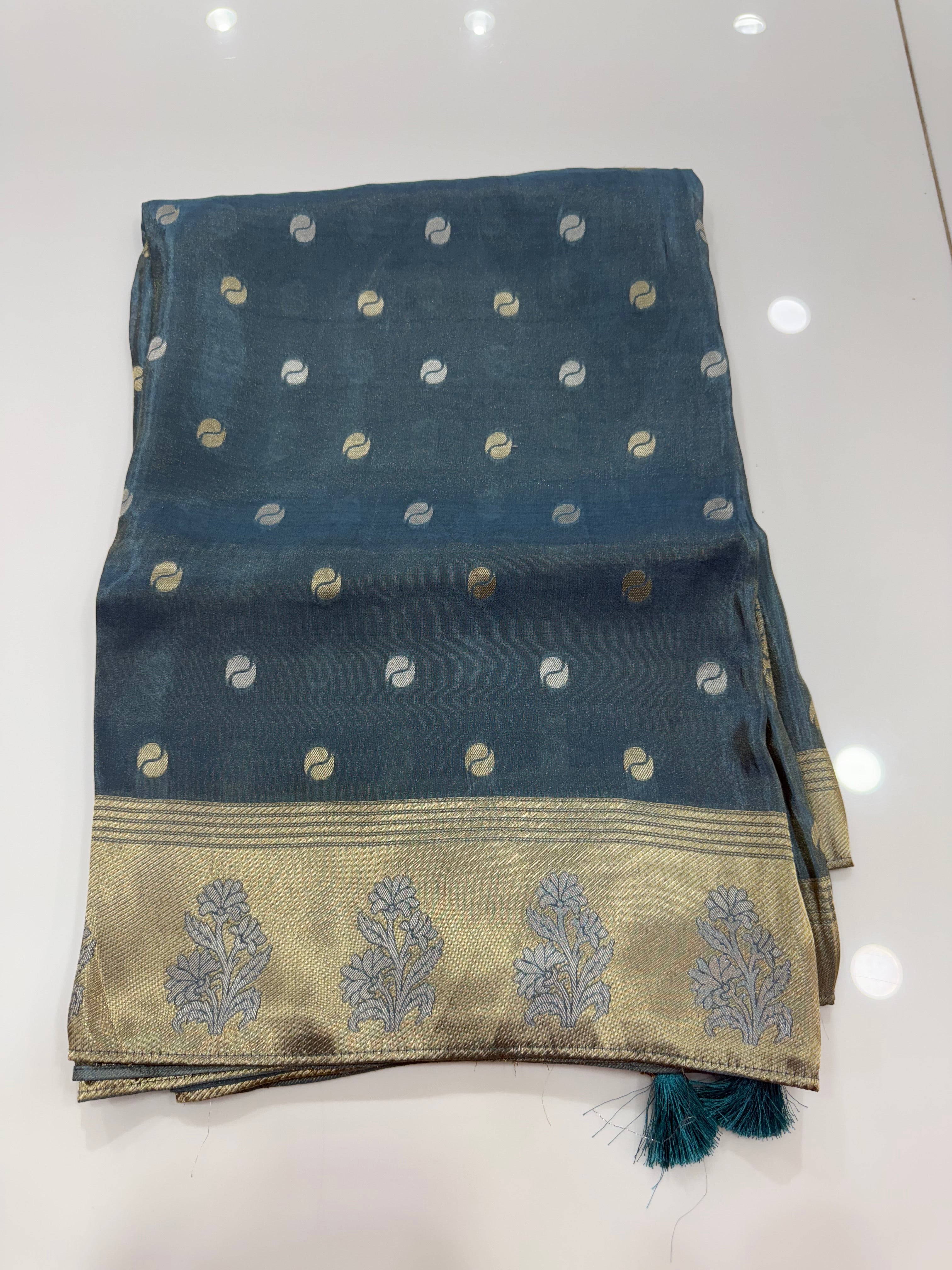 SSS-78 desiner with soft tiuuse saree
