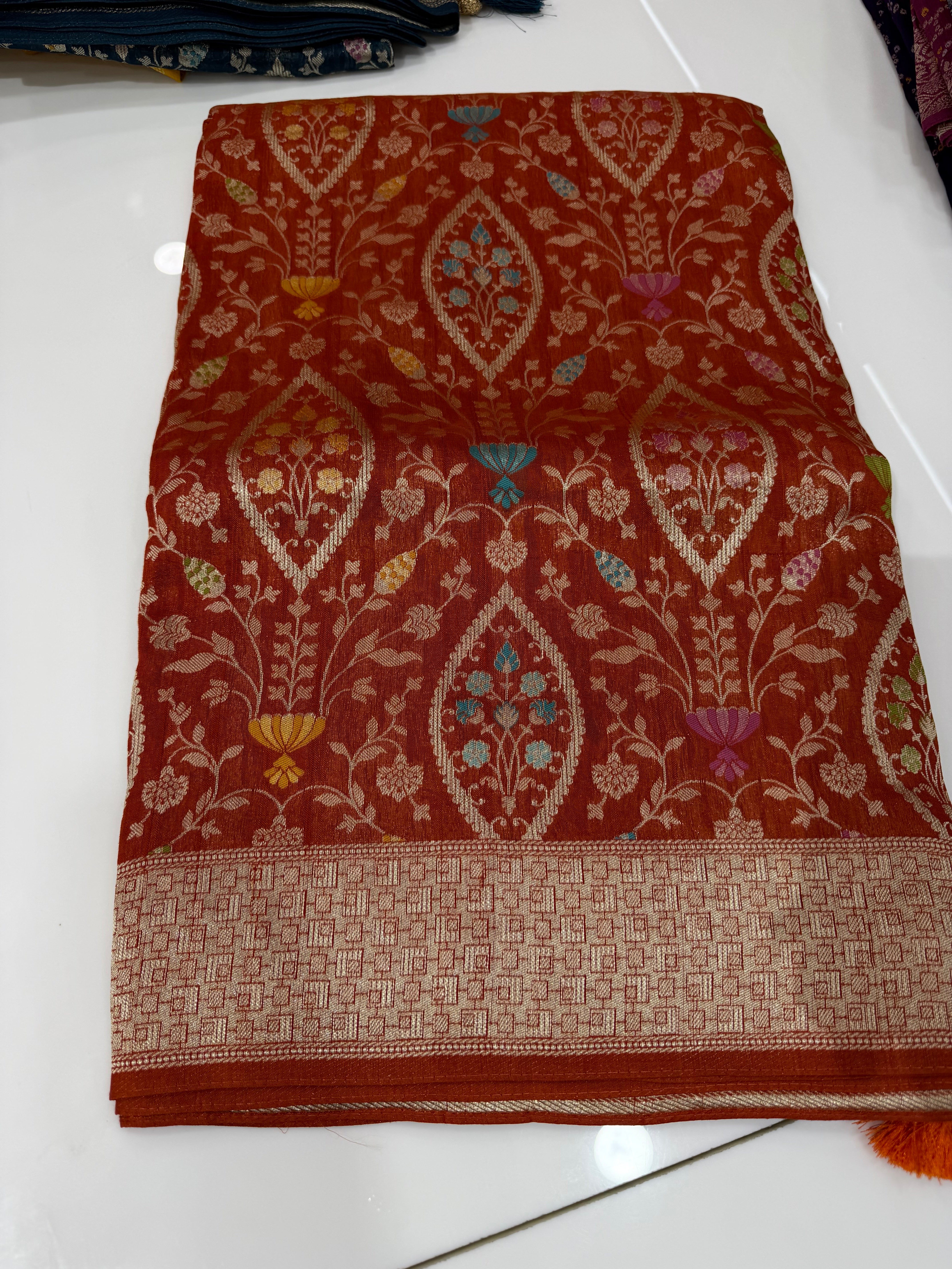 SSS-03 Tussar georgettee bandhini sarees
