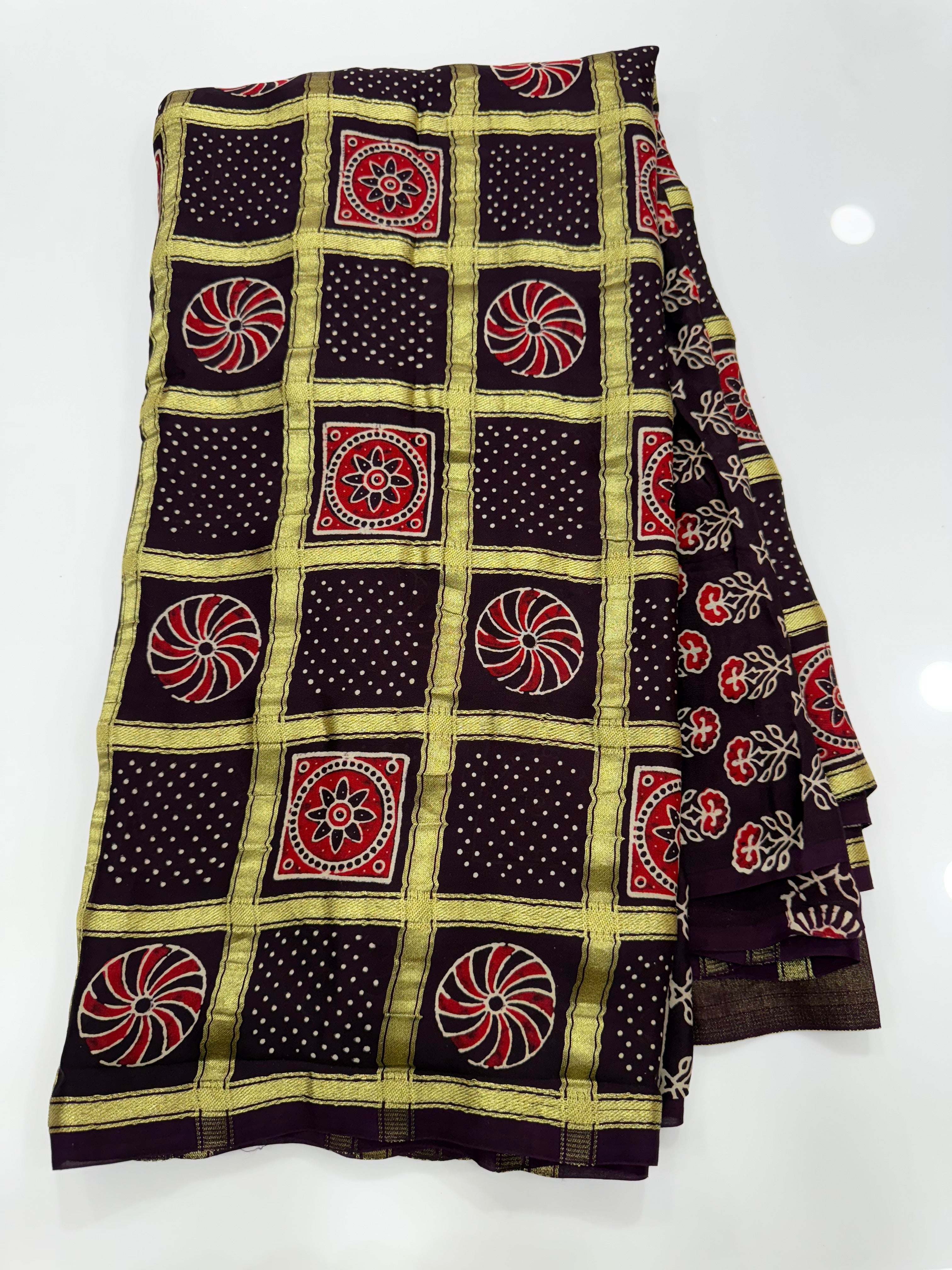 SSS-25 ajrak saree