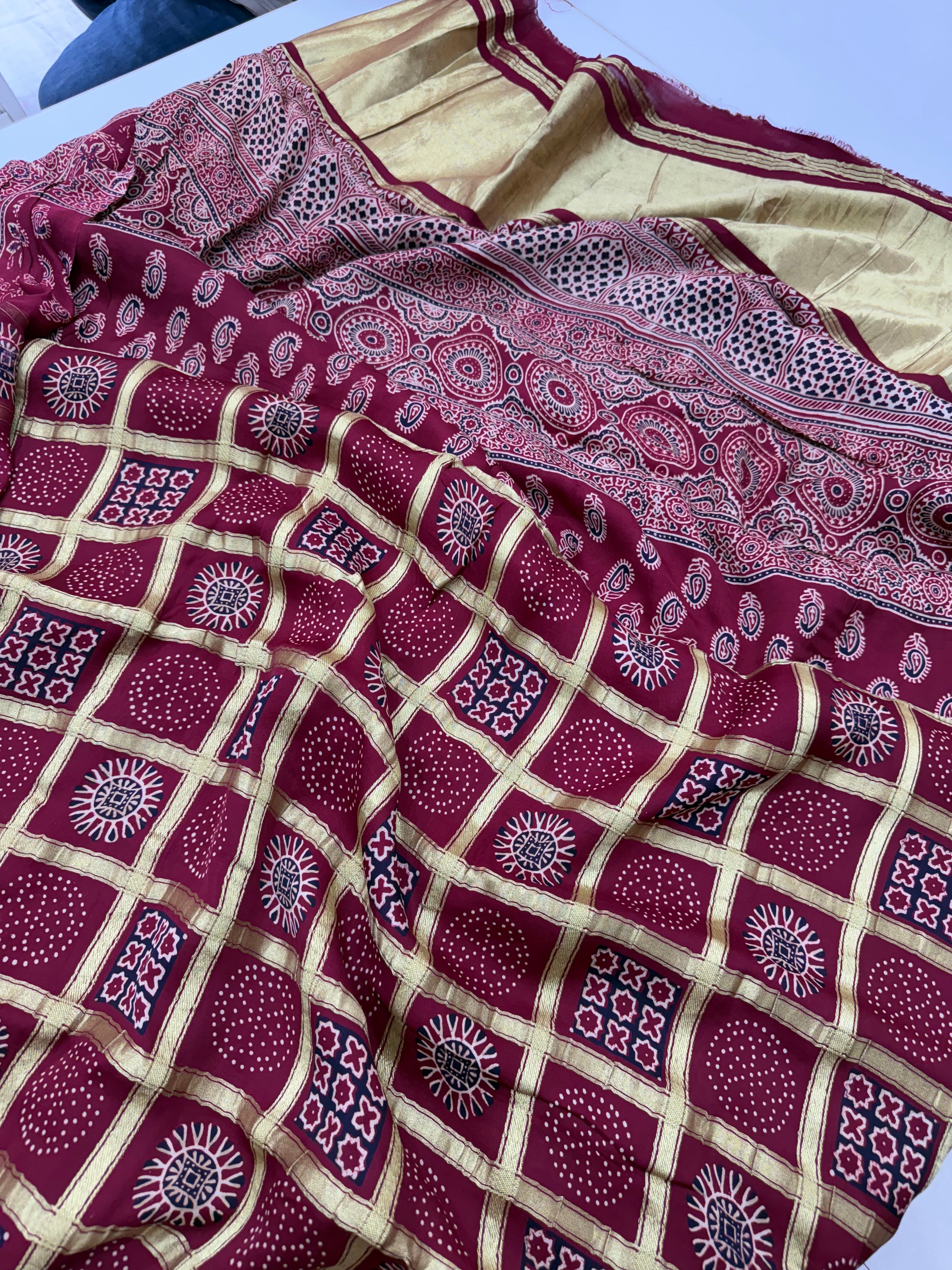 SSS-25 ajrak saree