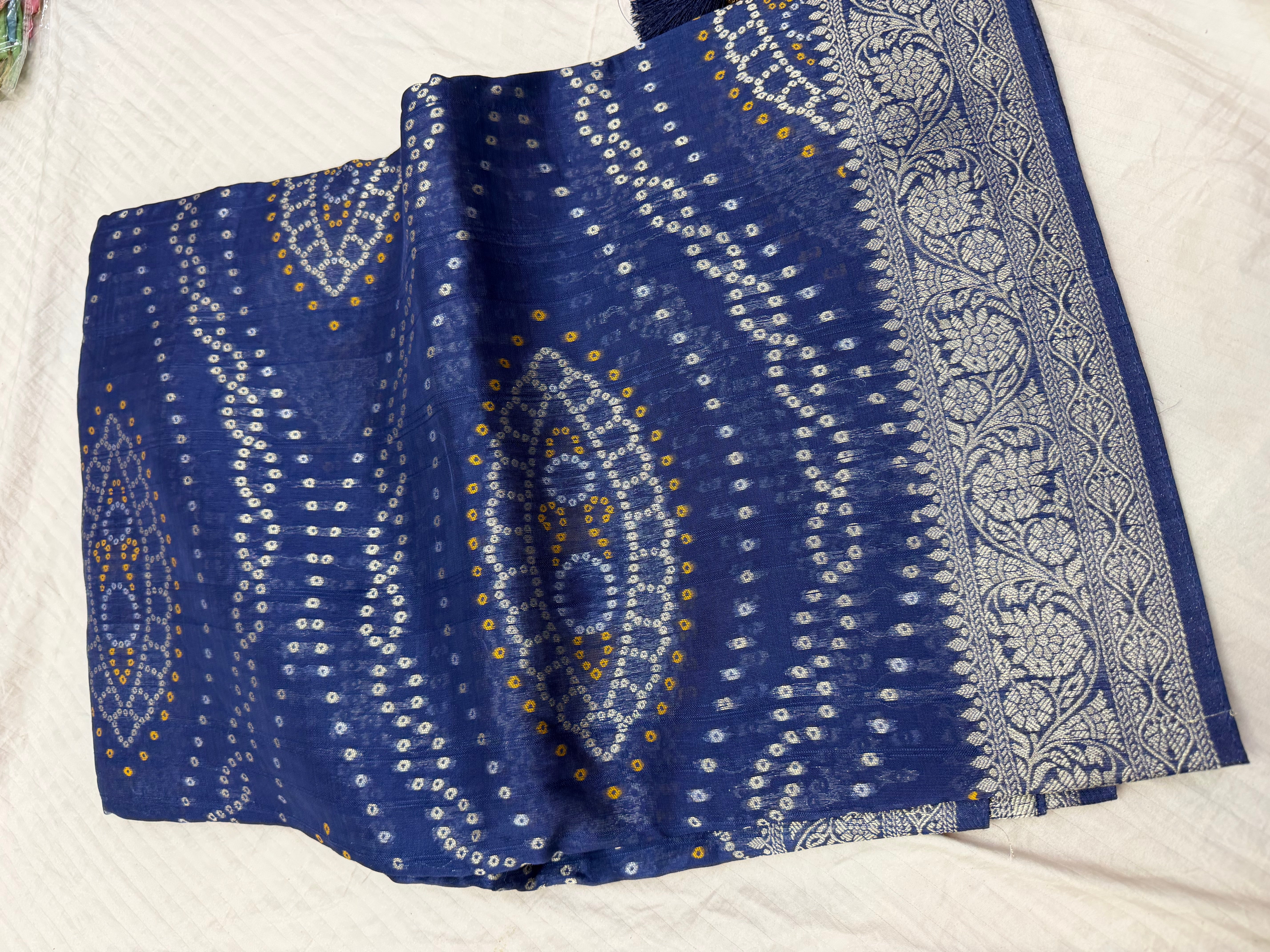 SSS-03 Tussar georgettee bandhini sarees