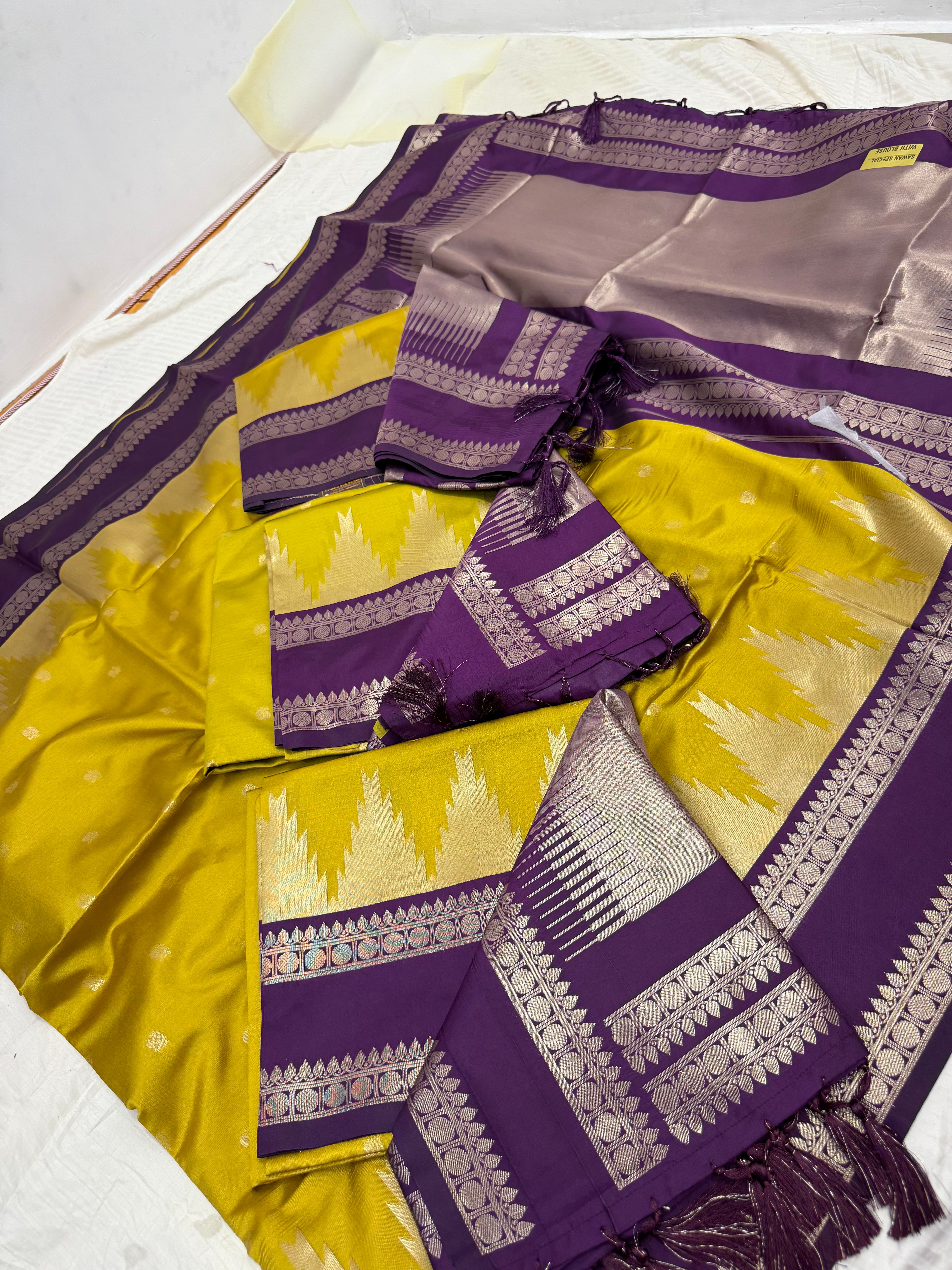 gadwal semi silk sarees